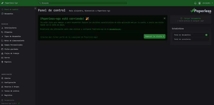 Paperless web interface