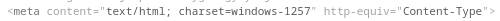HTML kodas:
`<meta content="text/html; charset=windows-1257" http-equiv="Content-Type">`