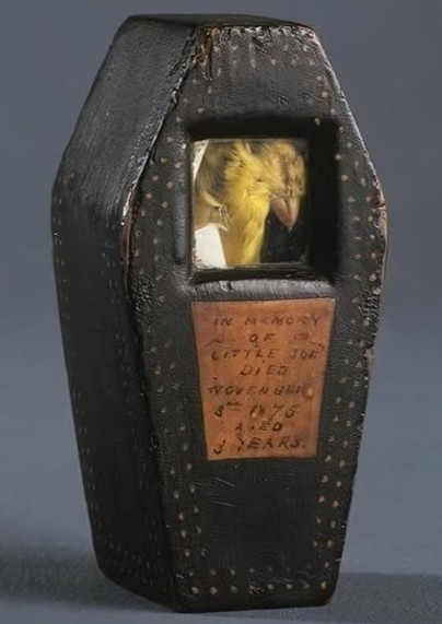 An inscription on the lid reads: "In Memory of Little Joe, Died November 3rd 1875 aged 3 years."