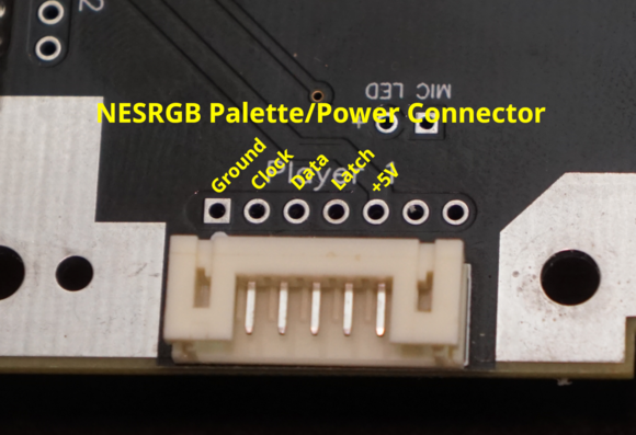 The planned connections from the Player 1 header shown on the NESessity PCB.