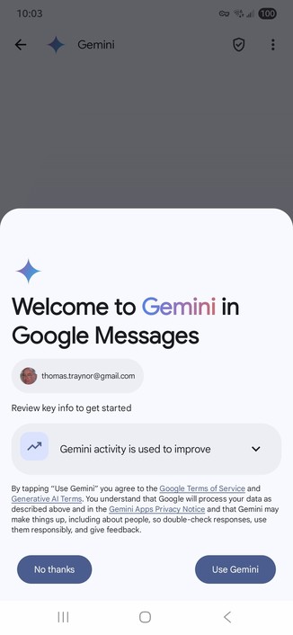 Gemini nags, keep saying no, and it keeps sending messages asking to be turned on.