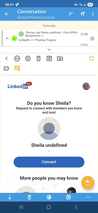 Linked in slop. No last name.