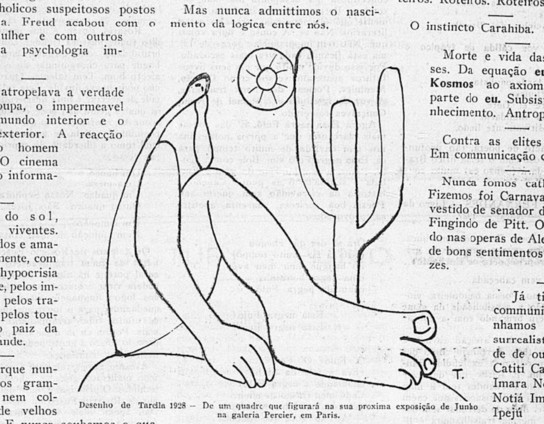Illustration accompanying Oswald de Andrade, “Manifesto Antropófago", Revista da Antropofagia (1928)