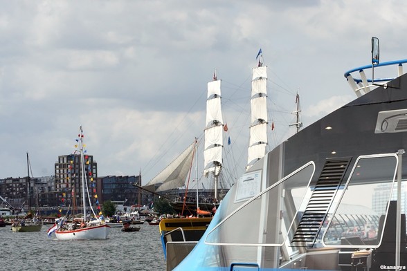 Amsterdam-Noord – Distelweg - Sail Amsterdam 2025 // aankomst van Stad Amsterdam // la llegada de Stad Amsterdam // arrival of Stad Amsterdam