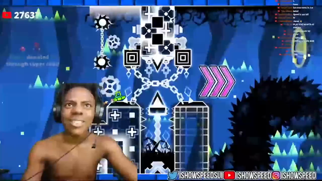 ishowspeed slowly coming to the conclusion that nothing is real after dying in geometry dash a few times