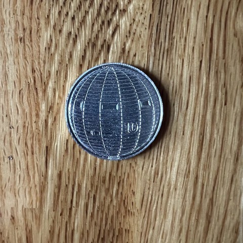 it's coin with the design of it