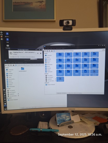Mxlinux backing up SSD to external hard drive.