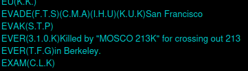 EVER(3.1.0.K)Killed by "MOSCO 213K" for crossing out 213