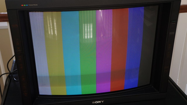 The Sony PVM-2530 showing pretty great clarity for a 37 year old CRT monitor.