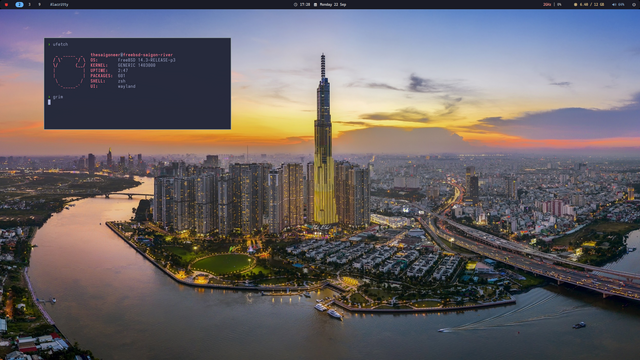 Shot of the Saigon river, using freebsd-saigon-river