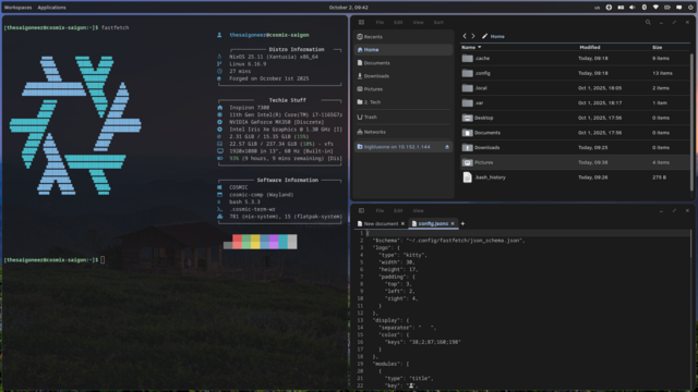 Fetch of the Cosmic desktop on NixOS