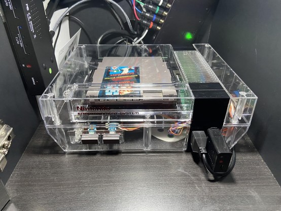 A NES with a transparent shell.