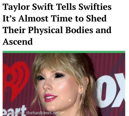 taylor swift tells swifties its almost time to shed their physical bodies and ascend
