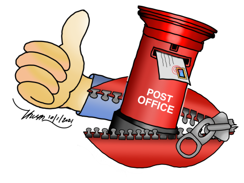 post office thumbs up