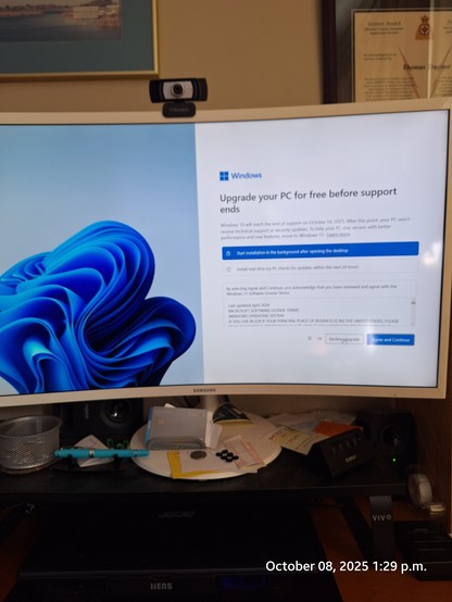 Ms wants me to upgrade.