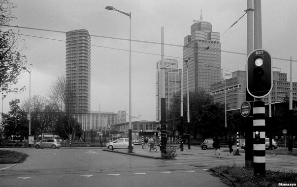 Amsterdam - Prins Bernhardplein - Amsteltoren, Breitnertoren, Rembrandttoren