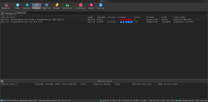 aMule 2.3.3 downloading an album.