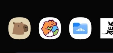 A screenshot of some android app icon. They are capy reader , cute looking Firefox and file manager icon