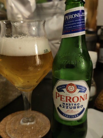 Photo of a Peroni beer