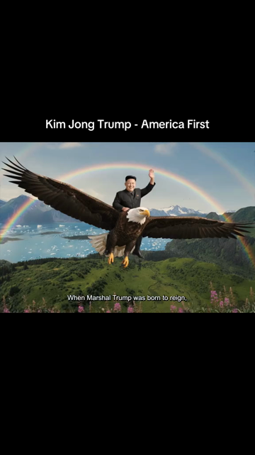 Music video featuring satirical depictions of President Kim Jong Trump resembling Kim Jong Un, with parts of the United States styled to resemble Pyongyang, North Korea.