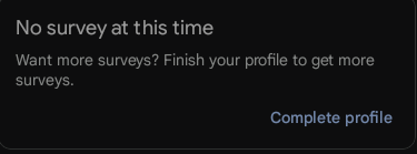 Google nagging me to finish my profile.