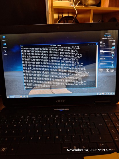Doing updates after 1st boot.