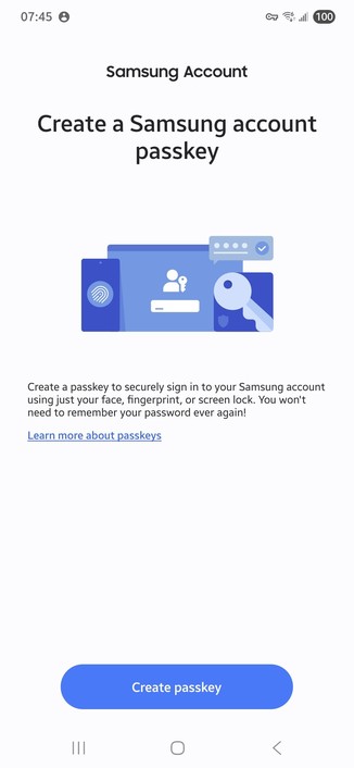 Pass key prompt. They say a face picture or fingerprint is a secure way to sign in.