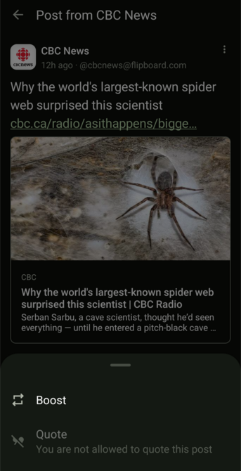 CBC blocking quote-posting