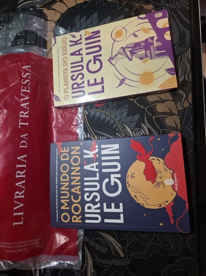 Uma foto de dois livros colocados lado a lado contra um fundo vermelho (que é um saco da Livraria da Travessa).  Ambos os livros são da "Ursula K. Le Guin" e tem como títulos "O Planeta Exílio" e "O Mundo de Rocannon".

Fornecido por @altbot, gerado localmente e de forma privada usando Gemma3:27b (e posteriormente pesadamente editado pelo autor do toot porque desta vez a IA errou bem mais do que a média).

🌱 Energia utilizada: 0.101 Wh