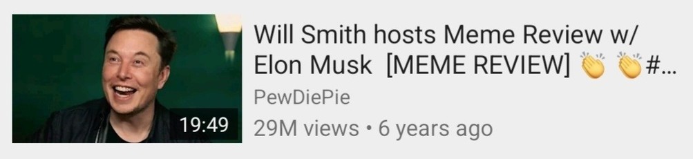 an oldie. elon musk pewdiepie meme review