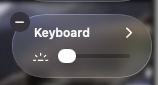 The widget just says "Keyboard               >" now instead of "Keyboard Brig..."