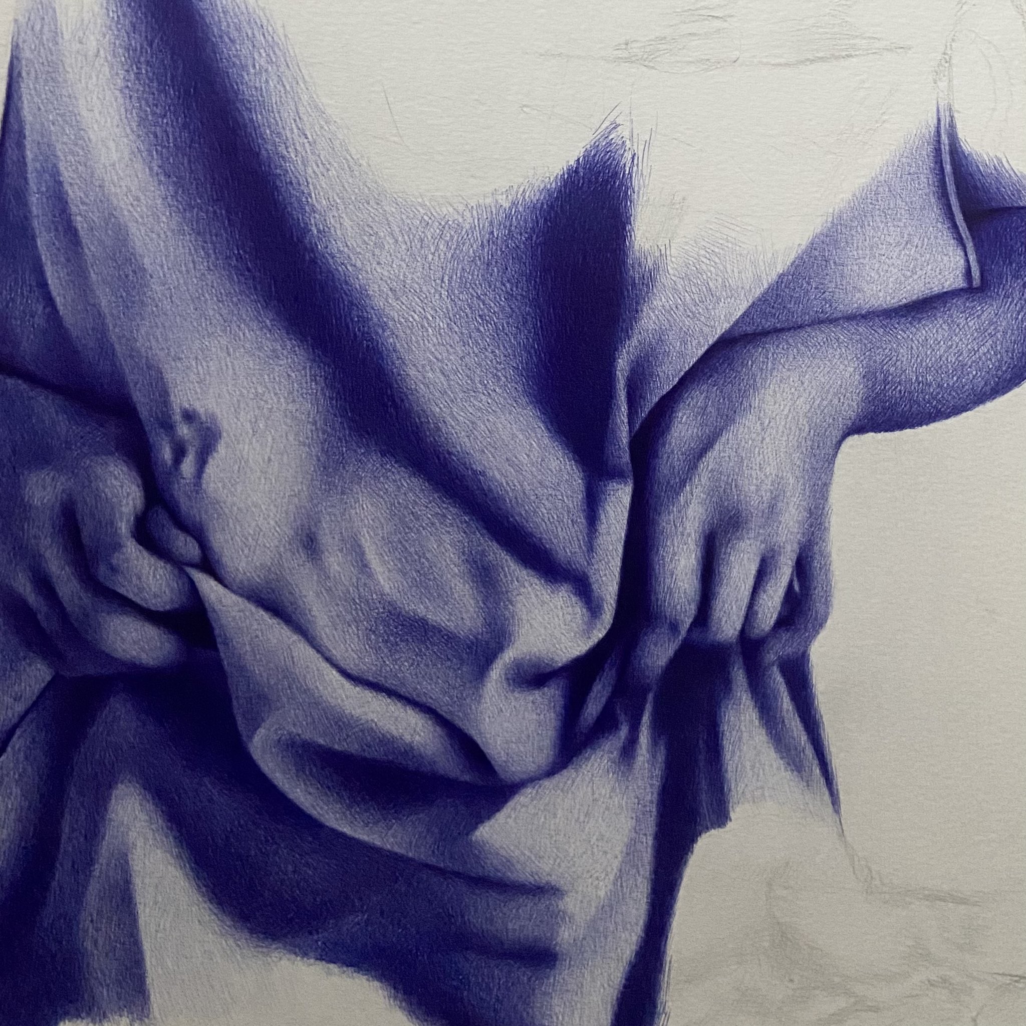 soft blue cloth crumple lift