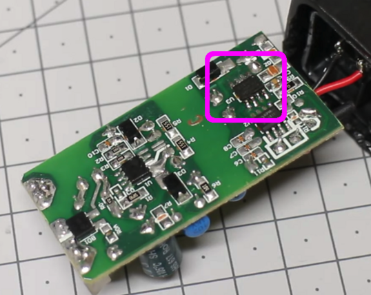 Same PCB with SPI EEPROM pad populated (also from YouTube)