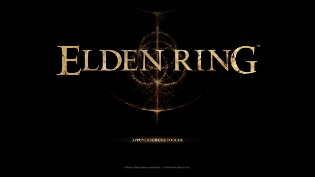 The Elden Ring title screen