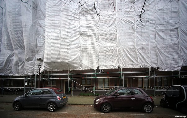 Amsterdam - Mesdagstraat - Fiat 500, steiger // andamio // scaffold