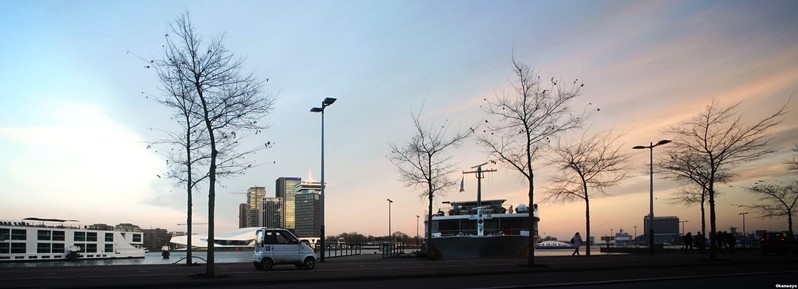 Amsterdam - De Ruijterkade - atardecer // sunset // winterlicht