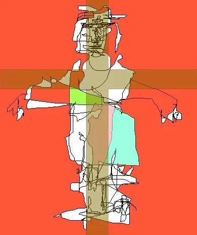 jesus did not die on the cross. red orange background