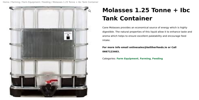 a 1250kg IBC container of molasses (intended for cattle but they're not the boss of me)