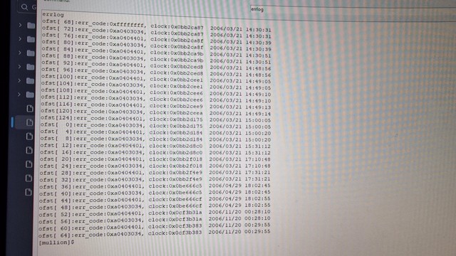 Error 3034 and 4401, also internal battery or the clock is set to 2006