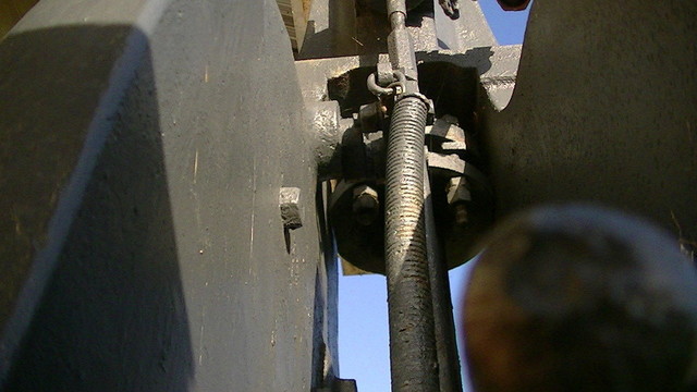 a close up of the workings of some painted black metal thingy. IDK. looks good tho 