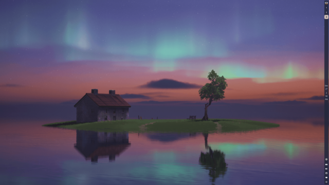 Screenshot of Cosmic panel on NixOS