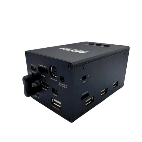 An image from MiSTerAddons showing a MiSTer FPGA clad in nice aluminum.