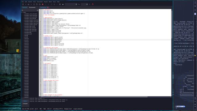 Scrolling layout on MangoWC on Slackware Current