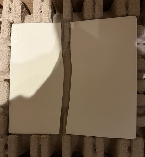 And its mandatory stone, cleanly broken in two parts