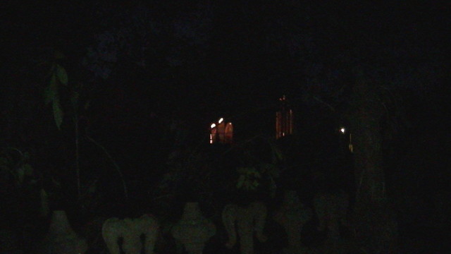 church or something from graveyard at night