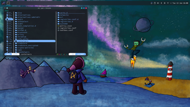 Scrot of Aurorix-Saigon, my personal spin on AuroraLinux.