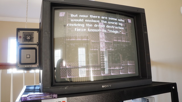 FF6 running on a real SNES on an actual 32" Sony Trinitron TV.