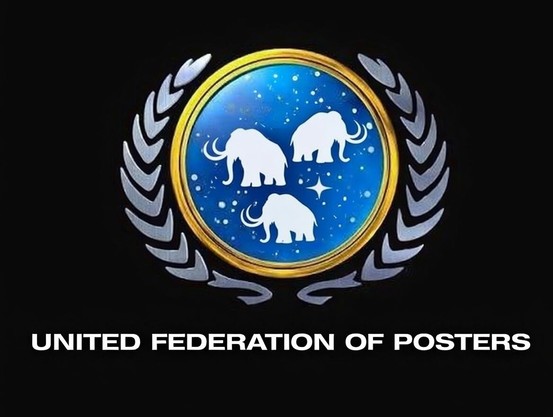 United Federation of Planets logo but it says  UNITED FEDERATION OF POSTERS