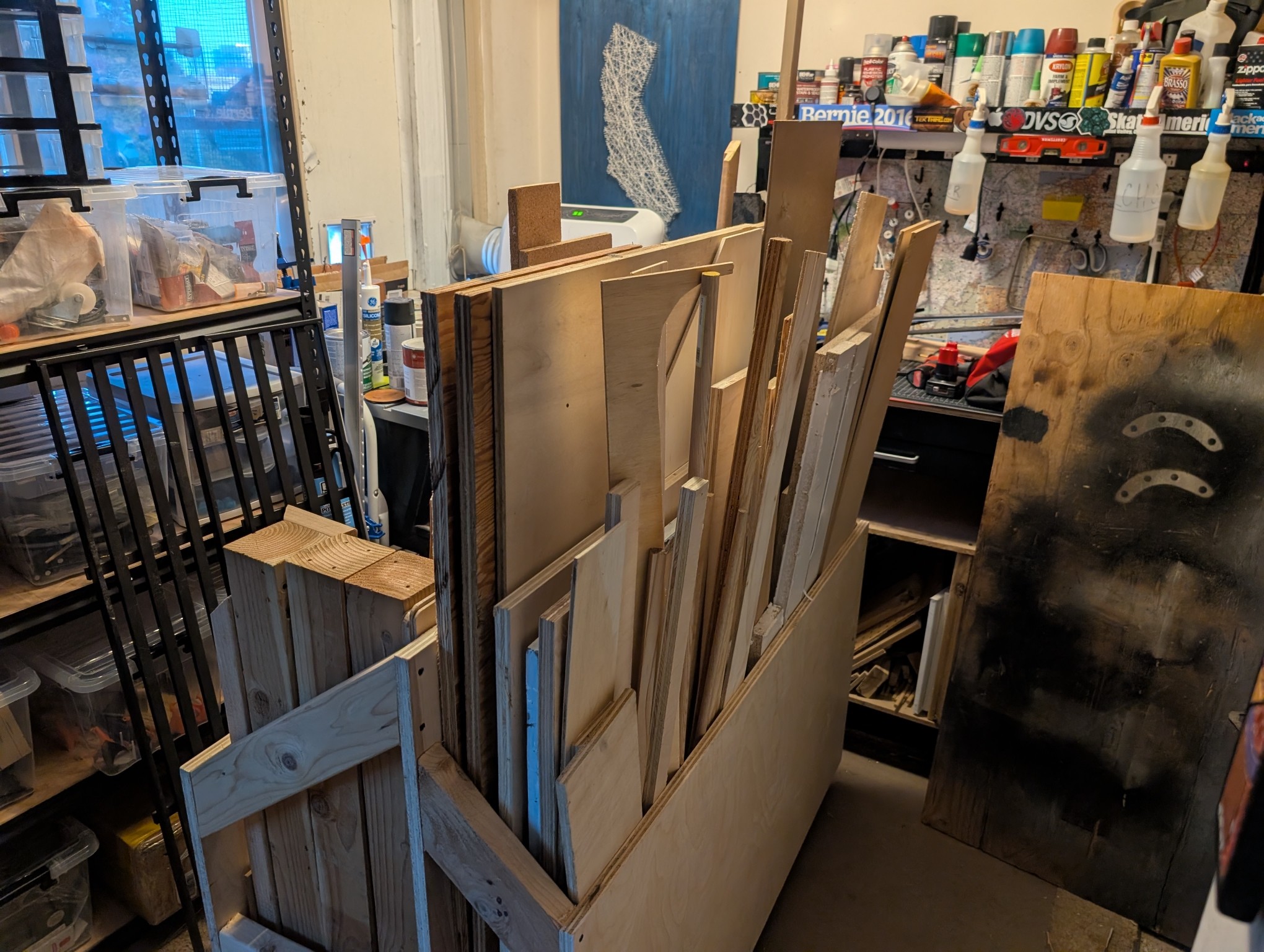 One side is for larger pieces.