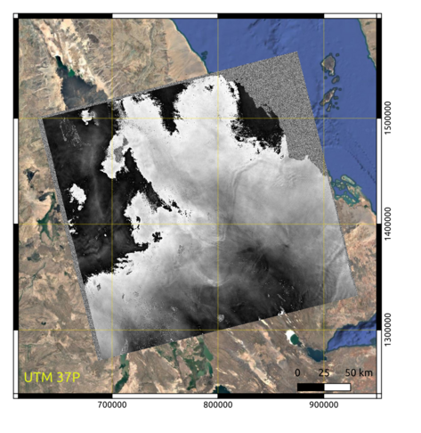 NISAR differential interferogram using recently released NISAR images of November 22 and December 4, 2025 images acquired at frequency A (1,229GHz)